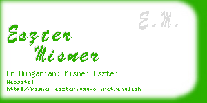 eszter misner business card